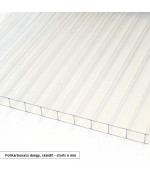 Polikarbonato stogelis 960x1500 mm skaidrus, juodi laikikliai