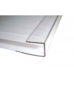 Polikarbonato užbaigimo profilis U 6x2100 mm (skaidrus)