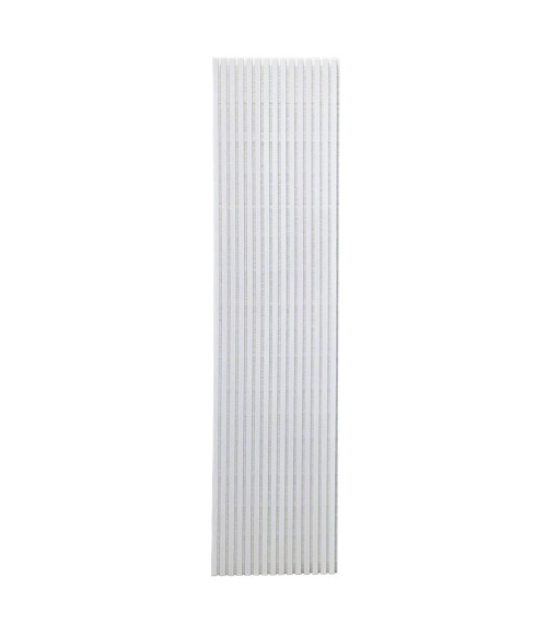 Akustinė plokštė 600x2400mm su baltomis lamelėmis