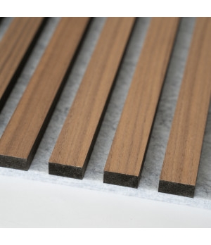 Akustinė sienų plokštė  - riešutmedžio spalva