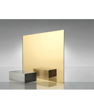 PMMA organinio stiklo plokštė 3x2030x3050 mm, PLAZCRYL veidrodinis auksas