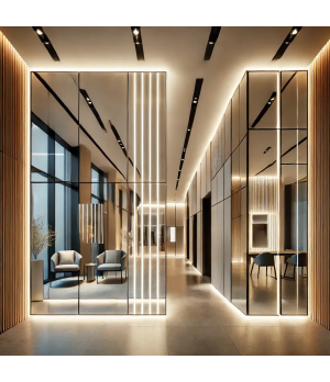 PMMA organinio stiklo plokštė 3x2030x3050 mm, FABBACK veidrodinis auksas