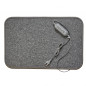 Elektrinis šildantis kilimėlis kojoms 400x600 mm su temp. reguliatoriumi - pilkas