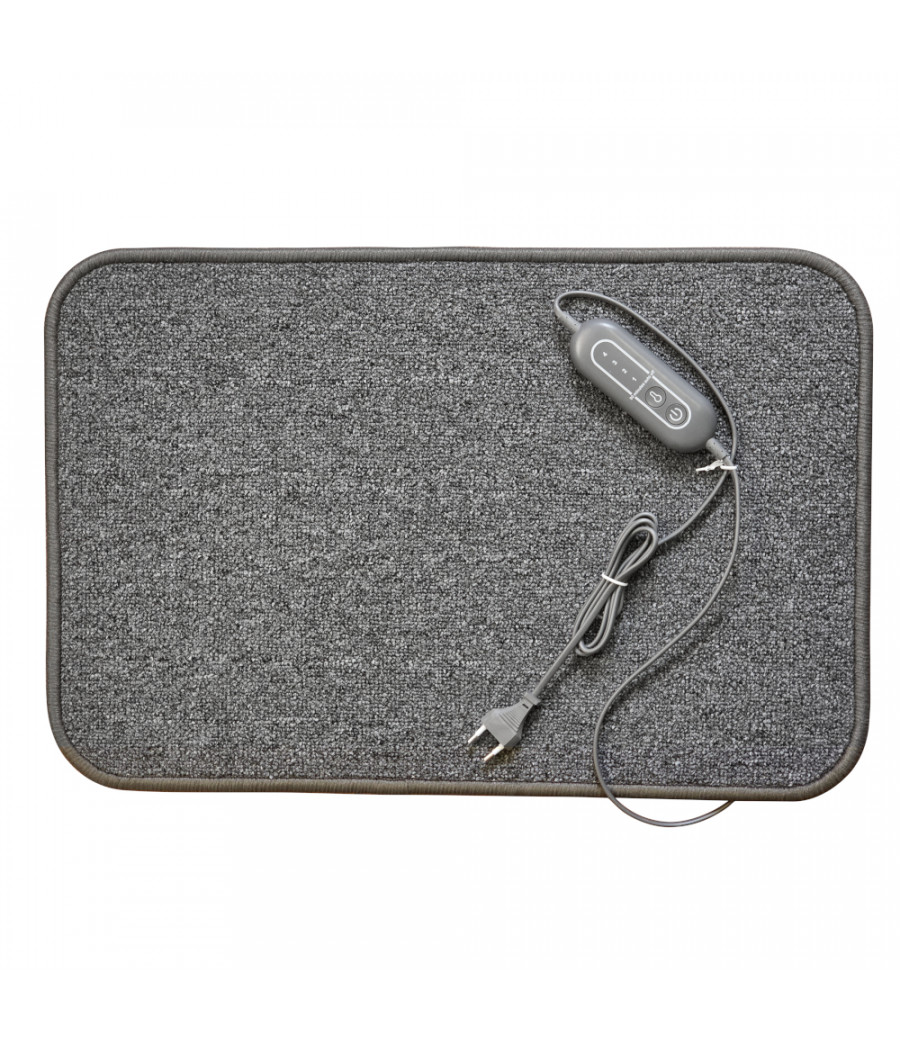 Elektrinis šildantis kilimėlis kojoms 400x600 mm su temp. reguliatoriumi - pilkas