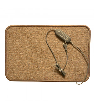 Elektrinis šildantis kilimėlis kojoms 400x600 mm su temp. reguliatoriumi - smėlio