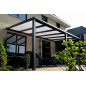 Aliuminio stoginė terasai, pilka su 16 mm polikarbonato danga Aliuminio stoginė terasai, pilka su 16 mm polikarbonato danga