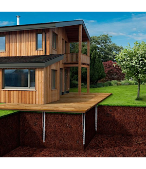 Sraigtinis polis pamatams M 68x120x1500 mm HDG