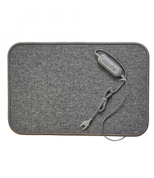 Elektrinis šildantis kilimėlis kojoms 500x700 mm su temp. reguliatoriumi - pilkas